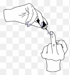 Fingers Clipart Sticker - Hand Nails Emoji