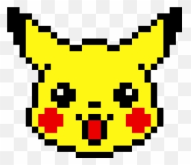 Pikachu Cabeção - Pikachu Pixel Art Minecraft Emoji,Pikachu Emoticon