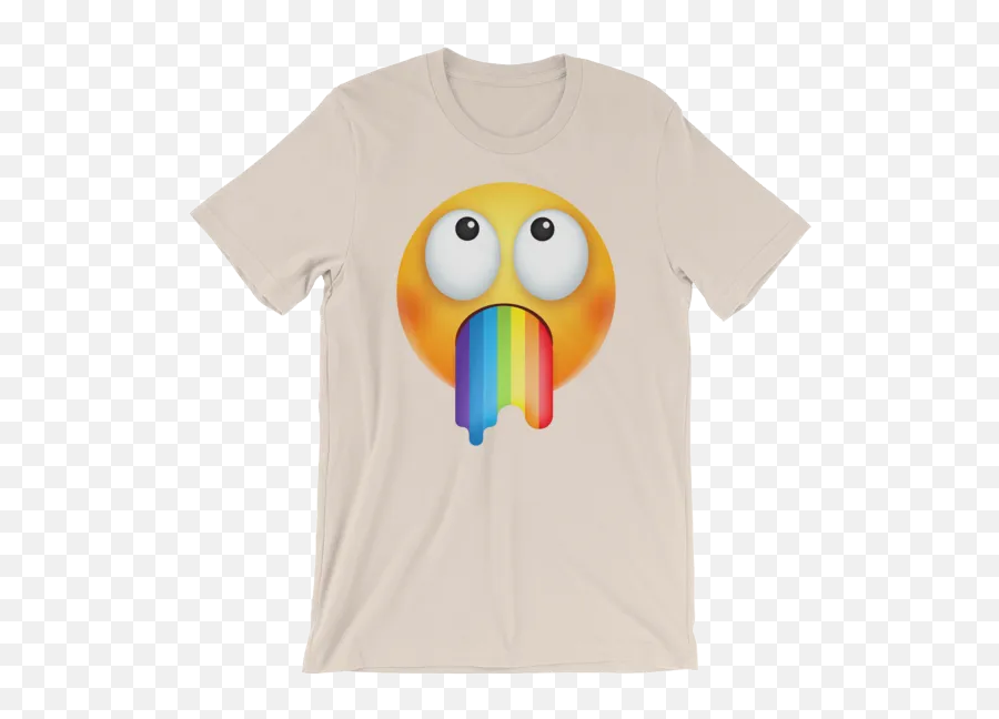 Emoji Puking Rainbows Short Sleeve - Met Li L Sebastian,Puking Emoticon Facebook