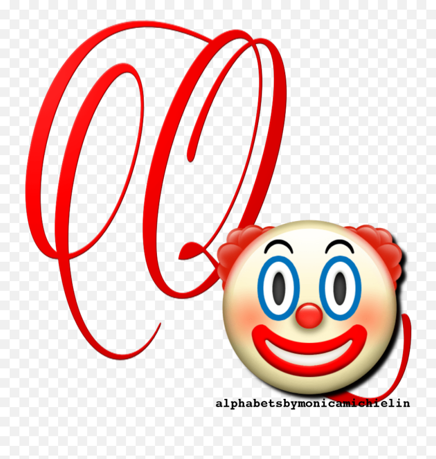 Clown Emoticon Emoji Alphabet Png - Clown Apple Emojis Png,Clown Emoticon
