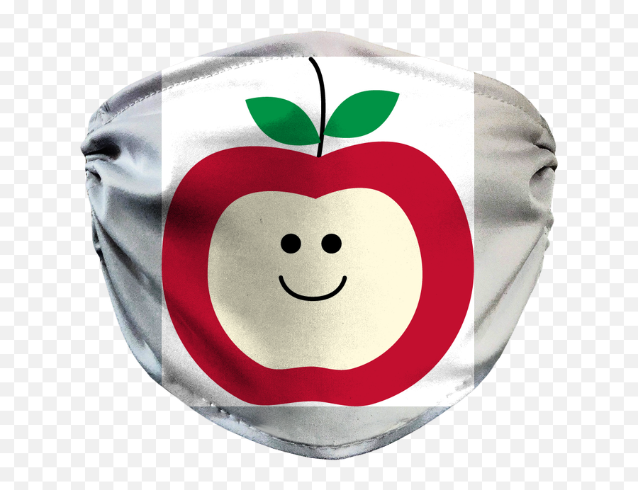 Fruit With Faces Apple Face Mask - Dog Emoji,Fruit Emoticon