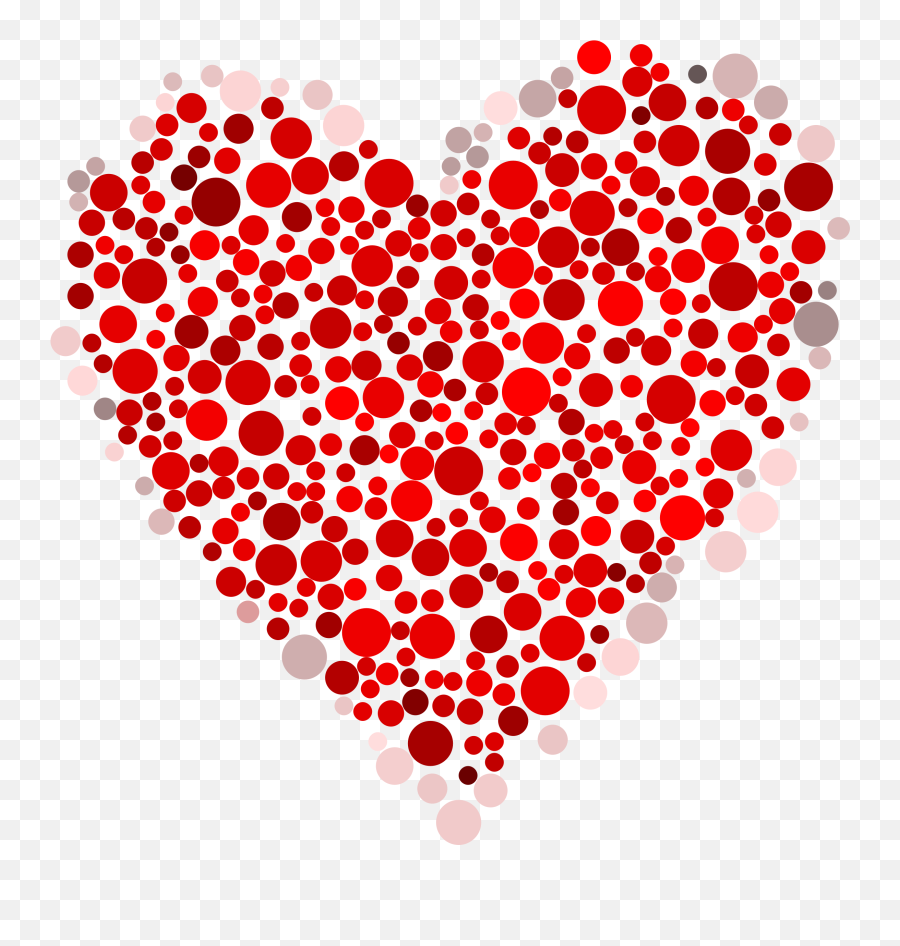Heart Of Dots Vector Clipart Image - Valentines Day Clip Art Free Emoji,Two Pink Hearts Emoji