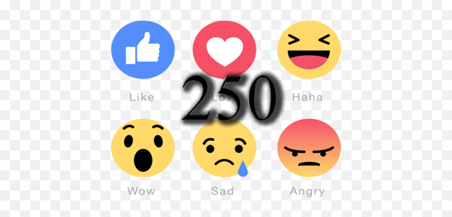 Haha Wow Angry Sad Likes - Facebook Like Heart Icon Emoji,Facebook Like Emoticons
