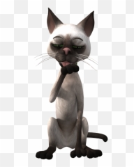 Toon Cat Toon Cat Funny Pose - Cat 3d Png Emoji,Cat Boot Emoji