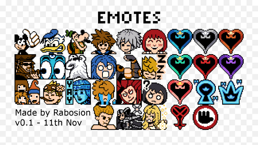 I Updated My Kh Emoji Pack To V0 - Cartoon,Pixel Art Emojis