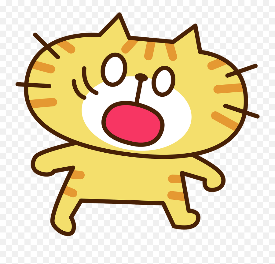 Cat Animal Surprised Clipart - Clip Art Emoji,Surprised Cat Emoji
