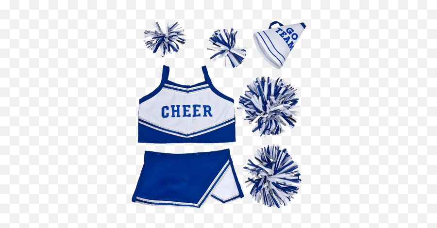Porrista Azul - Cheerleader Uniform Polyvore Emoji,Emoji Two Piece Outfit