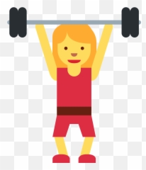 Twemoji2 1f3cb - Clipart Girl Lifting Weights Emoji