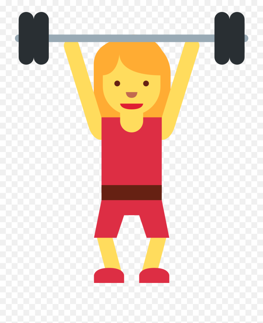 Twemoji2 1f3cb - Clipart Girl Lifting Weights Emoji,Fitness Emoji