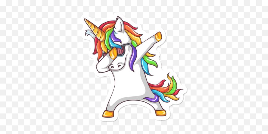 Unicorn Stickers Design By Humans - Baby Cute Unicorn Coloring Pages Emoji,Cuddle Emoji