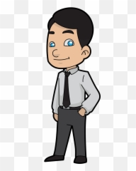 A Relaxed Cartoon Businessman - Cipher Emoji,Emoji Shirt And Pants