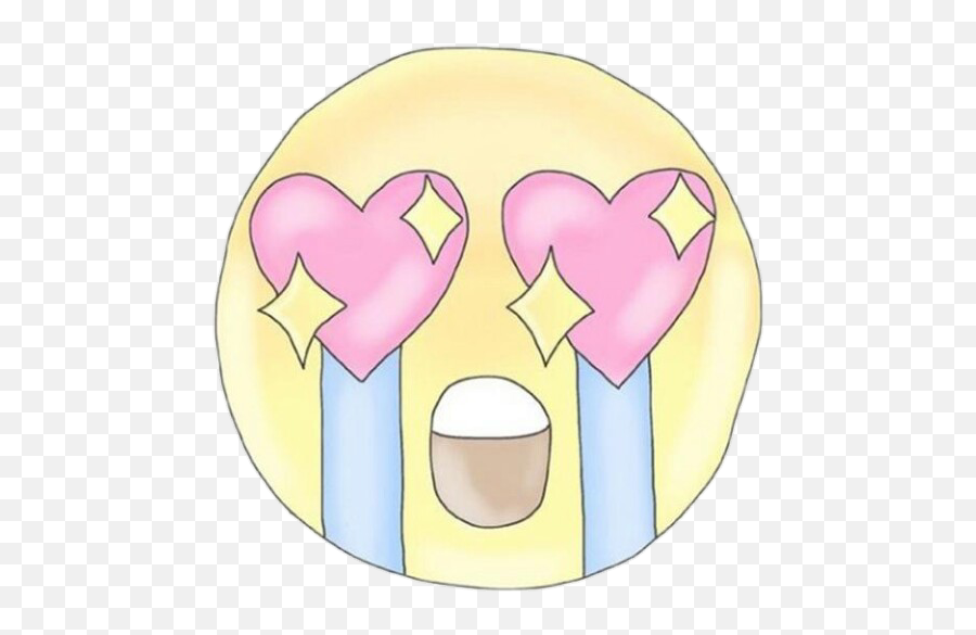 Tumblr Emoji Cry Girly Freetoedit - Emoji Enamorado Llorando,Girly Emoji