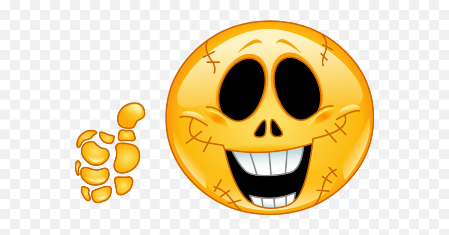 Skull Emoji - Halloween Smilies,Skull Emoticon