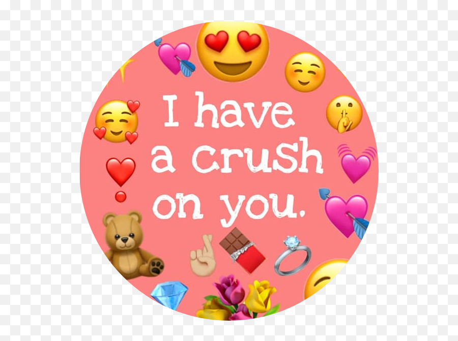 Crush Inlove Love Circle Aesthetic Tumblr Emoji Qoutes - Love You Crush Aesthetic,Circle Emoticon