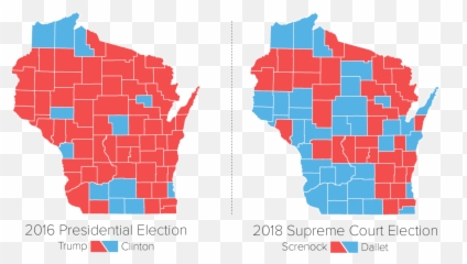 Blue wave buildsu0027 in Wisconsin Supreme Court election Free - Results By County 2020 Emoji