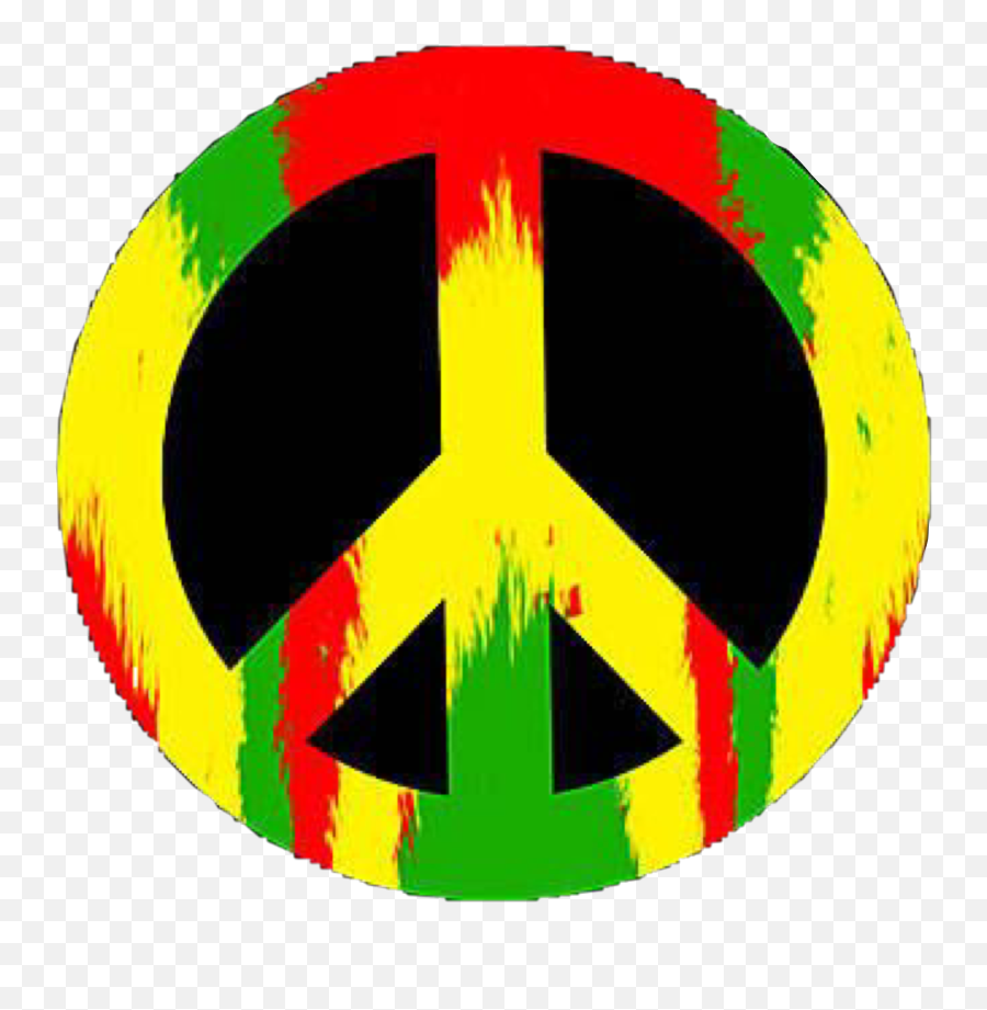 Peace Peacesign Sign Symbol Sticker - Bob Marley Peace Logo Emoji,Rasta Flag Emoji