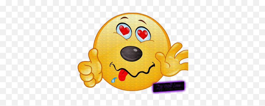 Smiley Zarbi Smiley Amoureux Rigolo Drôle Comique - Thumbs Up Smiley Face Clip Emoji,Wolf Emoticon