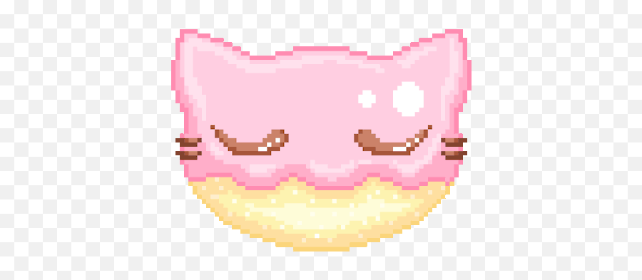 Cat Cute Kawaii Dessert Pixel Art Anime - Kawaii Donuts Pixel Art Emoji,Cute Emoticon Faces