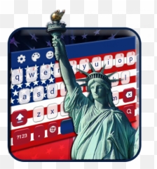 Usa Independence Day - Statue Of Liberty Emoji,What Does A Cross In A Rectangle Emoji Mean