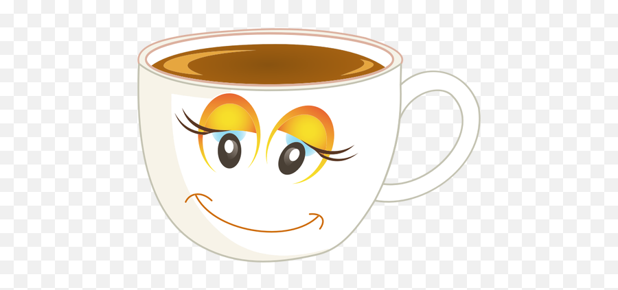 Smiling Coffee Cup - Coffee Jokes Puns Emoji,Smiling Emoji