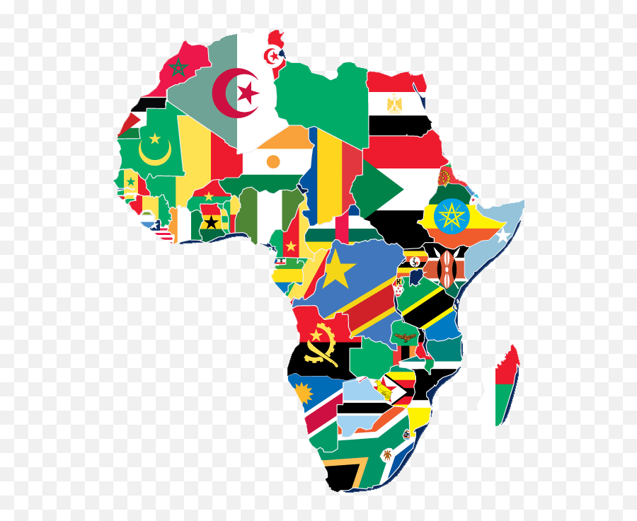 Africa Flag Map - African Continent With Flags Emoji,Africa Flag Emoji