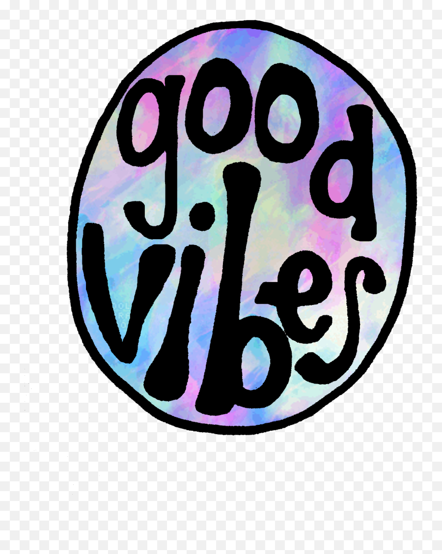 Good Vibes Watercolor Circle Clipart - Circle Emoji,Good Vibes Emoji