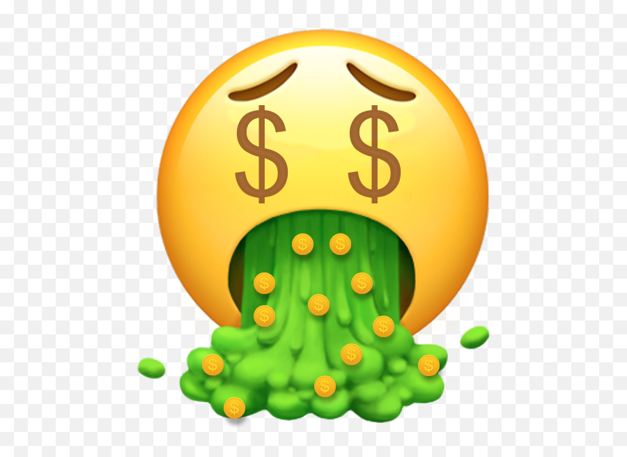 Face Vomiting Money - Transparent Background Vomit Emoji Png,Face Without Mouth Emoji