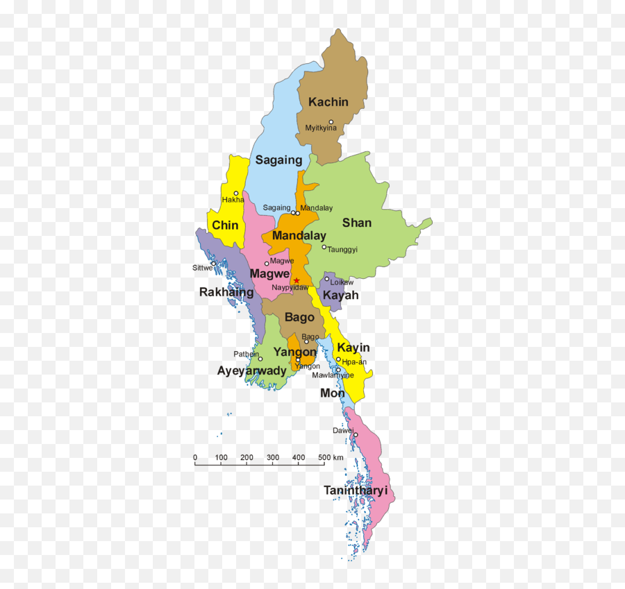 Burma En - Myanmar Map State And Division Emoji,Emoji Level 108