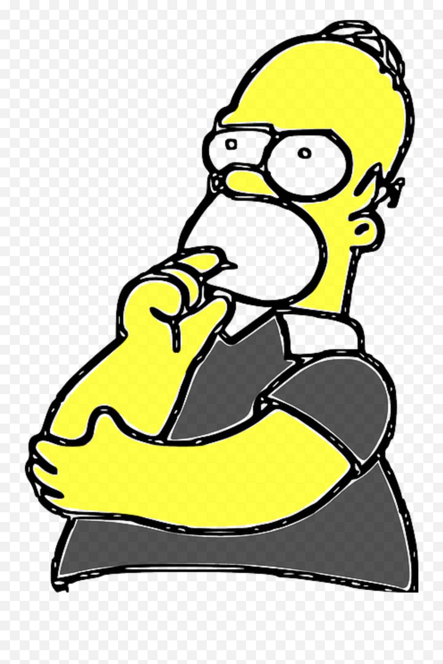 Homer Simpson As Parent - Homer Simpson Thinking Emoji,Simpsons Emoticons