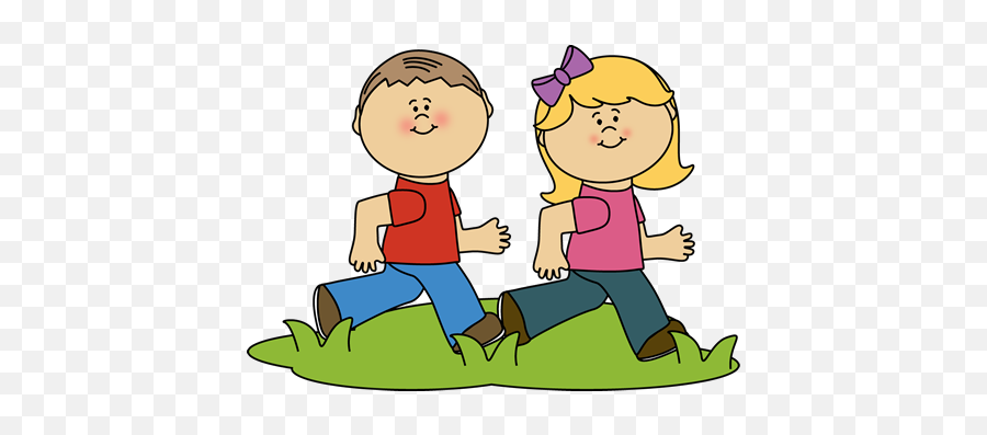 Kids Running At Recess Clip Art - Kids Running Clipart Emoji,Running Boy Emoji
