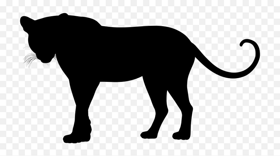 Leopard Felidae Cougar Black Panther Cheetah - Leopard Silhouette Clip Art Emoji,Black Panther Emoji