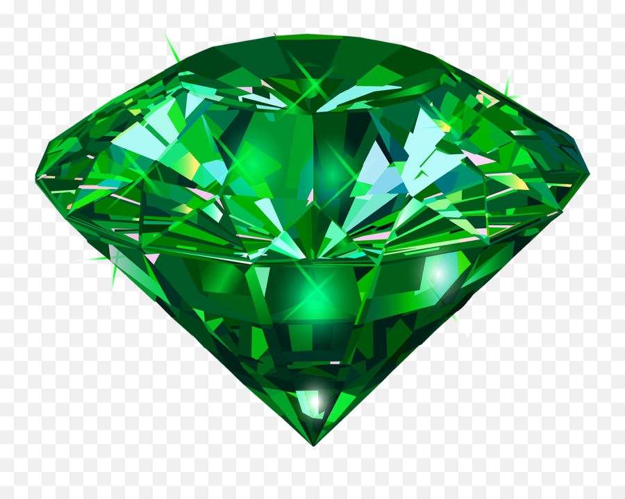 Green Diamond Gem Gemstone Stone Jewel - Ruby Red Diamond Png Emoji,Jewel Emoji