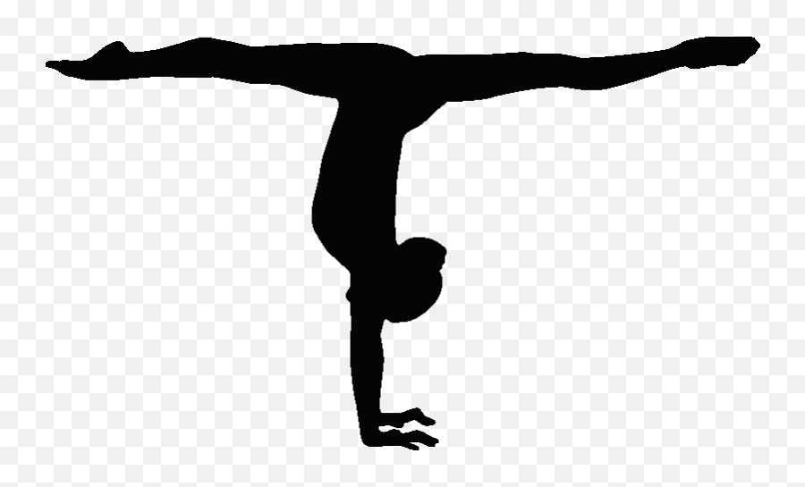 Gymnastics Handstand Balance Beam Split Sport - Gymnast Silhouette Split Handstand Emoji,Gymnastics Emoji