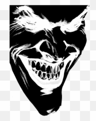 Download Joker Smile Png - Black PNG Image with No And White Logo Emoji