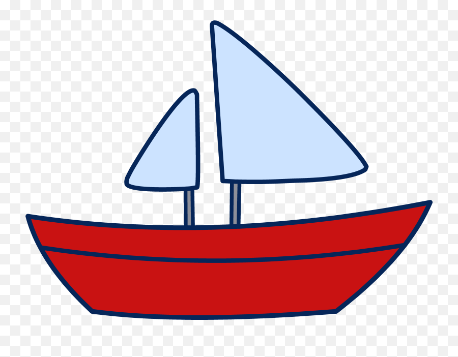 Sailboat Yacht Cartoon Clip Art Dromggf Top 2 - Transparent Background Boat Clipart Emoji,Sailboat Emoji