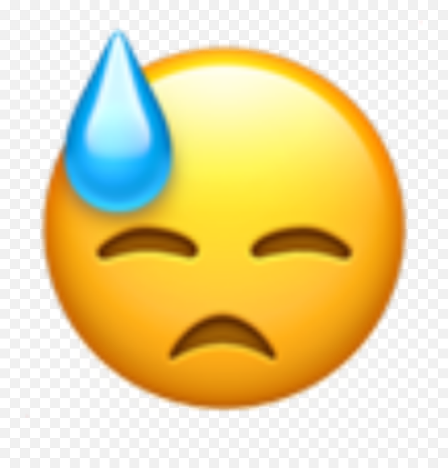 Emoji Emojis Iosemojis Iosemoji Ios Sad Unhappy - Downcast Face With Sweat Emoji,Unhappy Emoticon