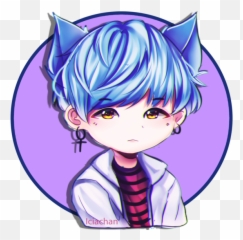 Suga Bts Anime Drawings - Bts Chibi Suga Emoji,Bts Animal Emoji