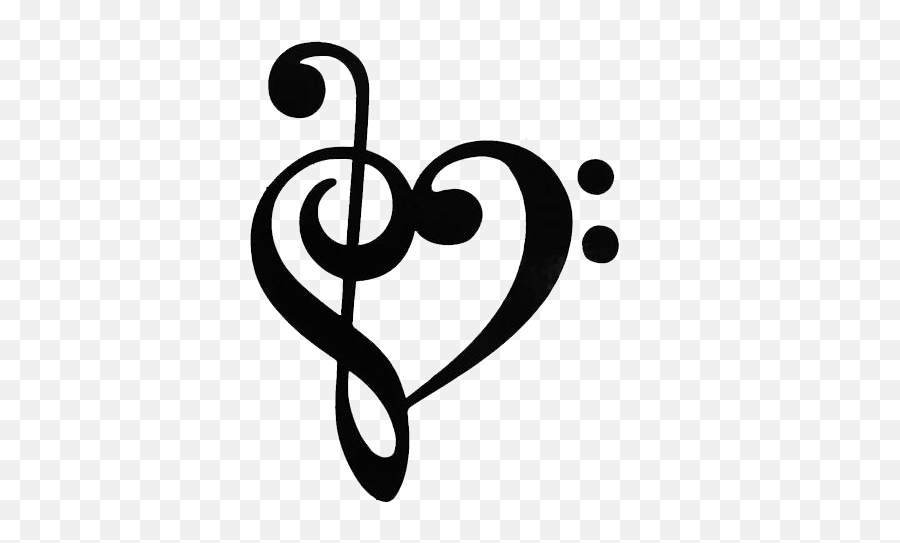 Heart Music Note Transparent U0026 Png Clipart Free Download - Ywd Treble Clef Bass Clef Png Emoji,Bass Clef Emoji