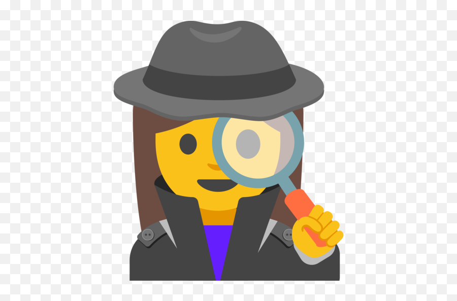 Woman Detective Emoji - Emoji Detetive,Secret Agent Emoji
