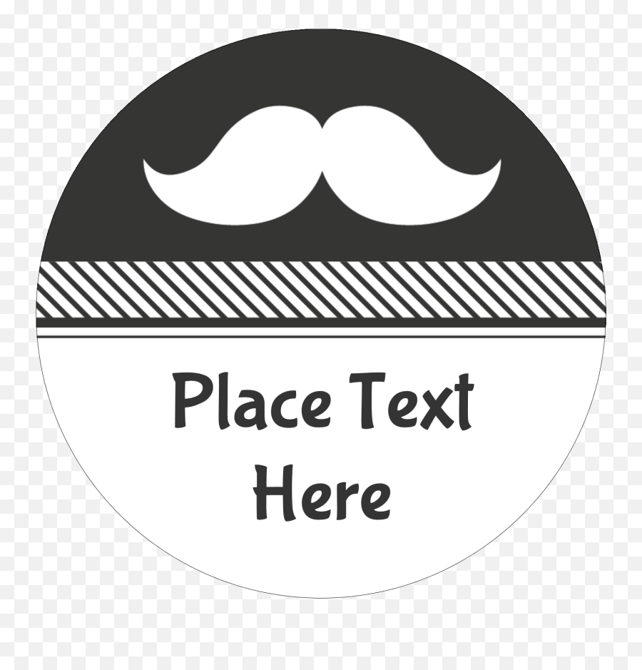 Dadu0027s Stache Pre - Designed Template For Fatheru0027s Day Avery Circle Emoji,Handlebar Mustache Emoji