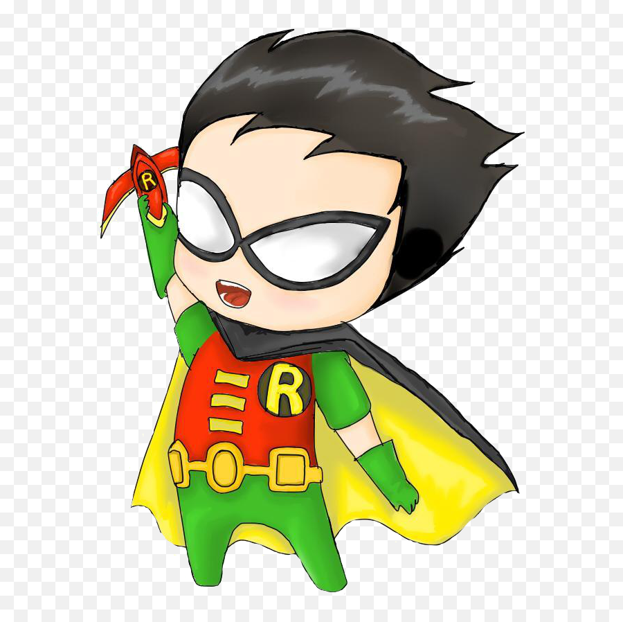 Supergirl Clipart Robin Superhero - Robin Jovens Titans Chibi Emoji,Supergirl Emoji