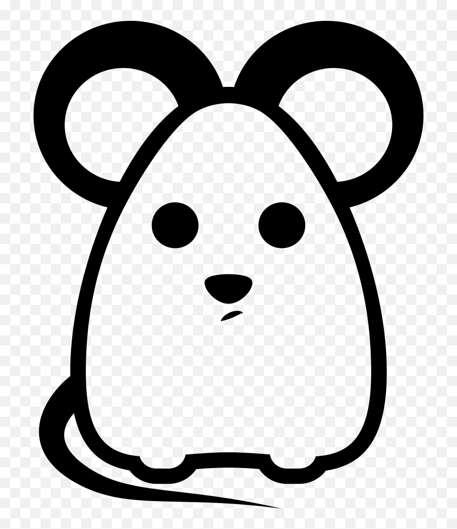 Emojione Bw 1f400 - Cartoon Emoji,Rat Emoji
