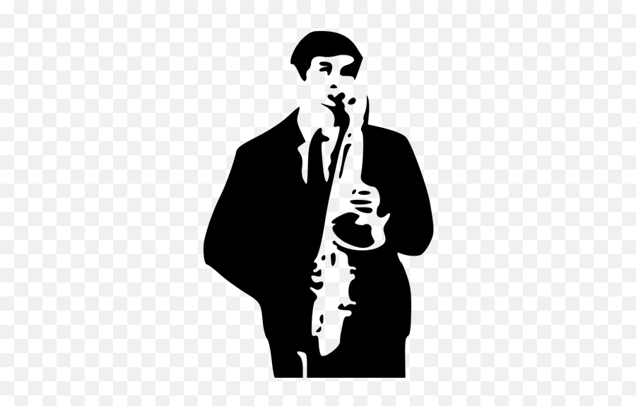 Saxophone Player Vector - Clipart Saxophone Player Silhouette Emoji,Jazz Hands Emoji