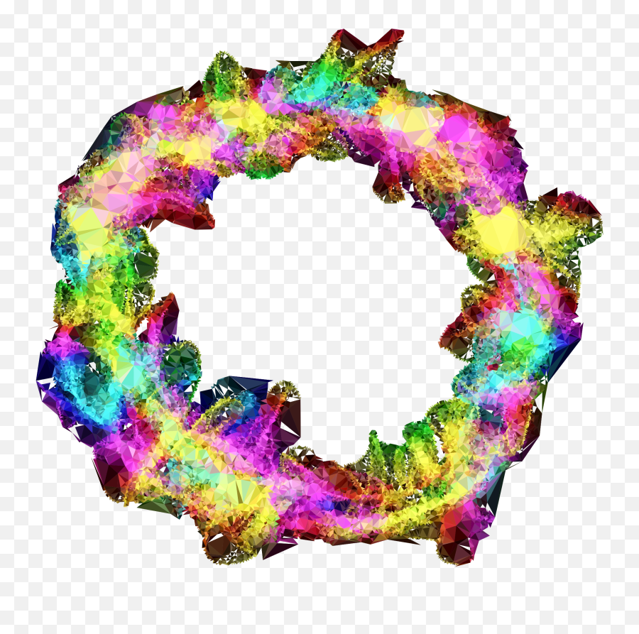 Low Poly Prismatic Particle Explosion - Circle Emoji,Brain Explosion Emoji