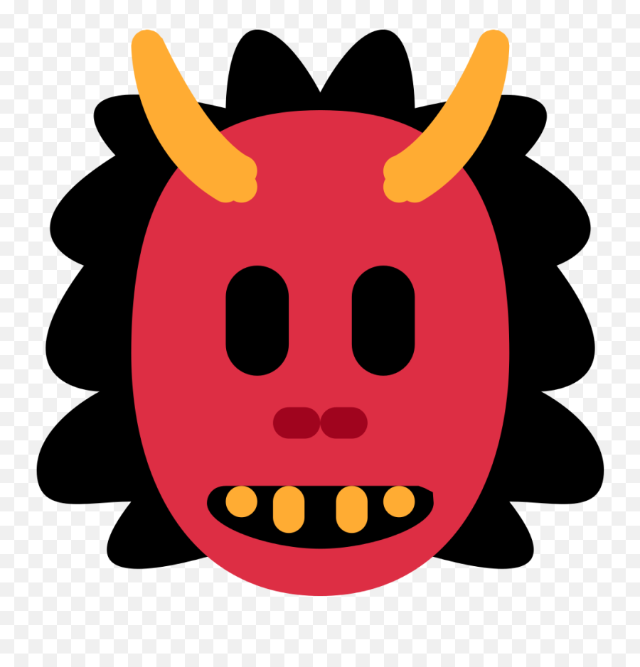 Twemoji 1f479 - Demon Emoji Png,Cover Mouth Emoji
