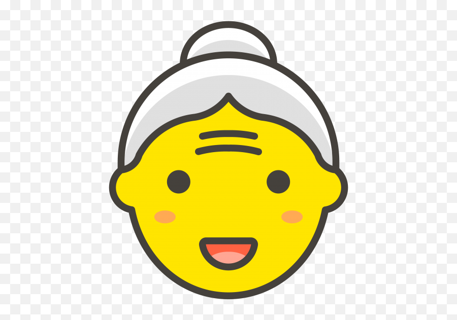 Old Woman Vector Png - Old Woman Cartoon Png Emoji,Emoji Old