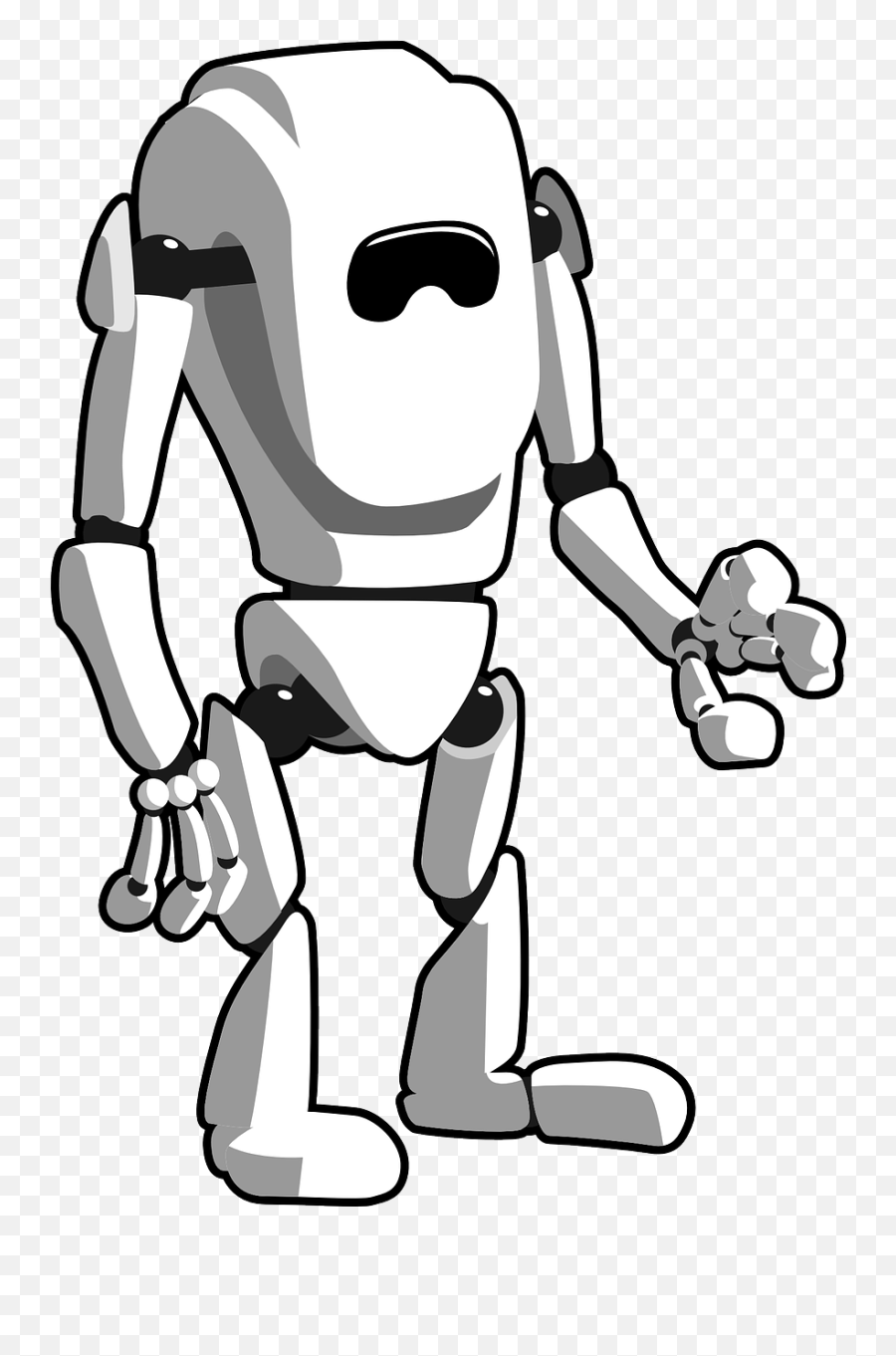 Droid Android Machine Robot Robotics - Robot Black And White Emoji,Black Fist Bump Emoji