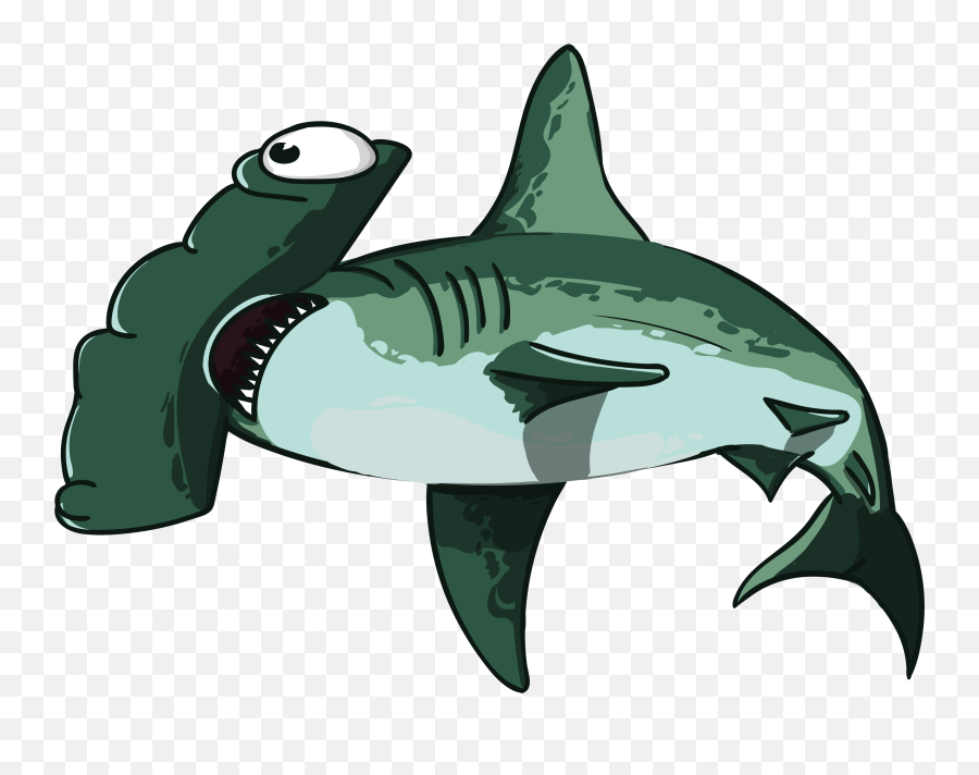 Free Shark Clipart Transparent - Gambar Ikan Hiu Martil Kartun Emoji,Shark Fin Emoji