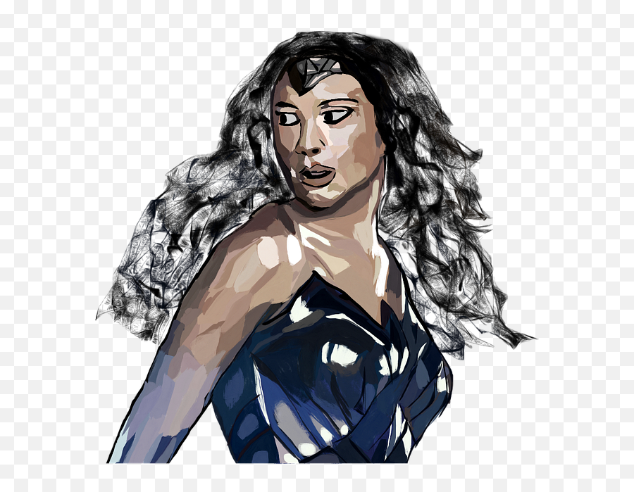 Wonder Woman Gal Gadot Super Hero Woman - Woman Hero Superhero Drawing Emoji,Wonder Woman Emojis