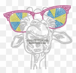 Laughing Giraffe In Sunglasses Metal - Doodle Emoji